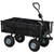 Outsunny Garden Cart with Removable Liner, Quick-Release Sides - Black
