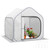 Outsunny Mini Pop Up Greenhouse w/ Reinforced PE Cover, Zipper Door - White