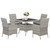 Outsunny 4 Seater Rattan Garden Furniture Set with Cushion - Mixed-Grey