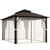 Outsunny 3x4m Polycarbonate Hardtop Gazebo with Aluminium Frame - Beige