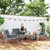 Outsunny 4 Pieces Wooden Garden Furniture Set with Cushions - Light Grey