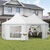 Outsunny 6.8 x 5m Garden Octagonal Gazebo Party Wedding Tent Heavy Duty Marquee