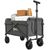 Outsunny 41L Festival Trolley, 60kg Heavy Duty Folding Trolley Cart, Black - Grey