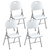 Outsunny 2PCS Folding Chair with Steel Frame, Garden Chair Set - 4 PCS