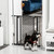 PawHut 74-80 cm Pressure Fit Safety Gate for Doorways and Staircases, Dog Gate, Pet Barrier for Hallways with Auto Close, Double Locking