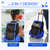 PawHut Pet Travel Backpack Bag Cat Puppy Dog Carrier w/ Trolley and Telescopic Handle Portable Stroller Wheel Luggage Bag (Blue)