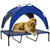PawHut Cooling Raised Dog Bed w/ Breathable Mesh, for Mini, S Dogs - Dark Blue - 76 x 61 x 69.5cm / Blue
