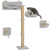 PawHut 4 Piece Cat Shelves w/ Scratching Post, Steps, Jumping Platform