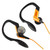 Pirelli Ear Clip Sports Headphones Bass Pipe Design 3.5mm Stereo Jack 15mm Unit - Black / Orange