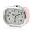 Ravel Pink/Silver Quartz Alarm Clock - Clear Dial, Easy to Read, Beep Alarm, Snooze