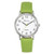 Ravel Ladies Classic White Dial Green Leather Strap Watch R0140.21.2
