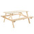 Outsunny 4-Seater Wooden Picnic Set-Fir Wood