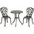 Premium Outsunny 3-Piece Patio Bistro Set | Outdoor Table Set w/ Umbrella Hole | Bronze