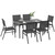 Outsunny 7 Piece Garden Dining Set - Breathable Mesh Seats, Aluminium Top - Grey