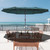 Outsunny 4.6m Double-Sided Patio Parasol Umbrella - UV Resistant, Easy Crank Lift - Perfect for Enjoying the Sun! - Dark Green