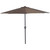 Outsunny 2.7m Metal Frame Garden Furniture Parasol Half Round Umbrella - Brown