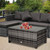 Outsunny Rattan Coffee Table - Mixed Grey