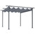 Premium 3.5M x 3.5M Retractable Canopy Pergola: Metal, Grey, Steel. Create Outdoor Oasis!