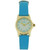 Reflex Girls Ladies Watch White Dial Gold Tone Aqua Blue Strap 101329LT