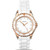 Sekonda Womens Fashion White & Rose Gold Rubber Strap Watch 4742