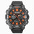 Sekonda Mens Sports Duel time Black Dial & Rubber Strap Watch-1037