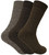 3 Pairs Mens Thermal Boot Socks - Brown / 6-11 UK