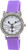 Premium Tikkers Children's Purple Silicone Strap Watch - Quartz Movement, Easy Buckle, Stone Set Cat Case
