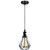 Industrial E27 Black Light Ceiling Pendant Light Cage Hanging Lampshade Fitting Kit - With Bulb