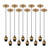 10 Pack Industrial French Gold Pendant Light, Lampshade Addable E27 Lamp Holder Light, E27 UK Holder Set With PVC Cable.