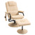 Freestanding Living Room Chair with High Density Cushion and Footrest Cream