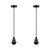2 Pack Vintage Industrial Pendant Light,lampshade E27 UK Holder Fitting  Set - without bulb / Black