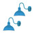 Modern Industrial Swan Neck Metal Arm E27 Sconce Wall Light Set Fixture for Living Room Dining Room Kitchen. - without bulb / Blue
