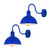 Modern Industrial Swan Neck Metal Arm E27 Sconce Wall Light Set Fixture for Living Room Dining Room Kitchen. - with bulb / Navy blue