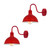 Modern Industrial Swan Neck Metal Arm E27 Sconce Wall Light Set Fixture for Living Room Dining Room Kitchen. - with bulb / Red