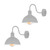 Modern Industrial Swan Neck Metal Arm E27 Sconce Wall Light Set Fixture for Living Room Dining Room Kitchen. - without bulb / White