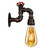Vintage Industrial Retro Pipe Lamp WallLight  E27 60W Dimmable Non Dimmable Bulb - Brushed Copper