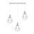 Pendant Industrial Ceiling Light Fitting, Metal Open Style Vintage Lamp Shade - without bulb / White
