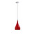Metal E27 Teardrop Pendant Light Modern Industrial Hanging Light Fixture - with bulb / Red