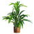 Premium Quality 65cm Artificial Large Leaf Bamboo Shrub Plant & Copper Metal Planter