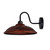 Rustic Red Wall Light Fixture, Vintage Black Wall Sconce - High Quality, E27 Base Socket, Swan Neck, Hemisphere Shade