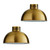 2 Pack Retro Industrial Easy Fit Lamp Light Shade E27 Base Pendant Metal 26cm Dome Shape Vintage Large Lamp Shades - Default Title