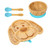 VINSANI BAMBOO DOG PLATE,BOWL&SPOON SET - Blue