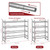 VINSANI SHOE RACK 2/3/4 TIER: Clutter-free, modern design, durable & sturdy, versatile. Comes in black or grey. - 4 Tier / Grey