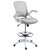Vinsetto Mesh Office Stool, 60° Swivel Height Adjustable Chair - Light Grey