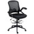 Vinsetto Mesh Office Stool, 60° Swivel Height Adjustable Chair - Black