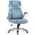 Vinsetto Fabric Office Desk Chair w/ Adjustable Height Tilt Function - Blue