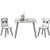 ZONEKIZ Kids Table and Chair Set, Toddler Table with 2 Chairs, Grey