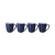 Denby Elements Dark Blue Coffee Beakers/Mugs Set Of 4