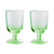 Denby Casual Glass Green Goblets Set Of 2