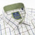 Collar on Olive and Navy Blandford Check Shirt